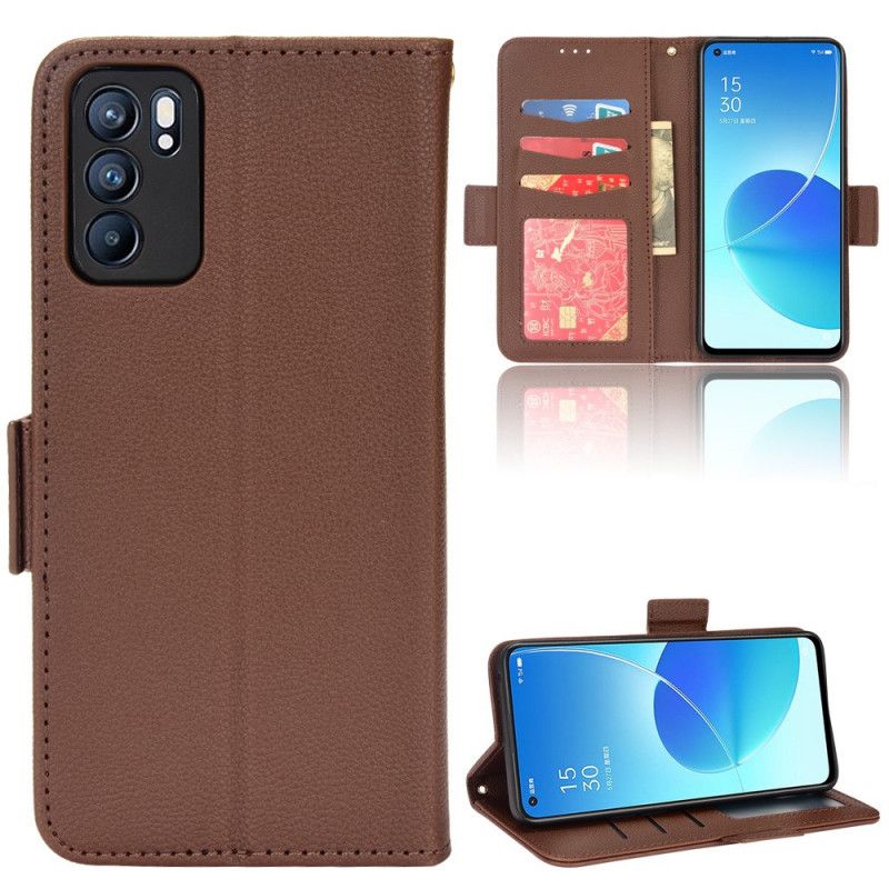 Lederhüllen Oppo Reno 6 5g Flap Double Neue Farben