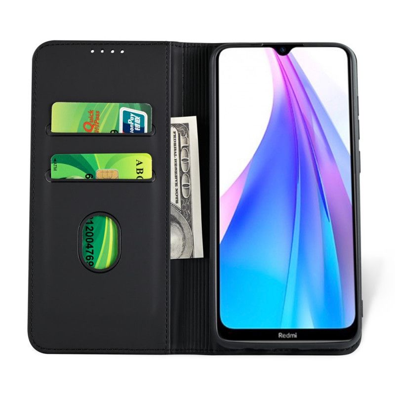 Flip Case Xiaomi Redmi Note 8T Schwarz Handyhülle Inhaber Einer Unterstützungskarte