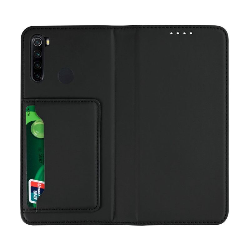 Flip Case Xiaomi Redmi Note 8T Schwarz Handyhülle Inhaber Einer Unterstützungskarte