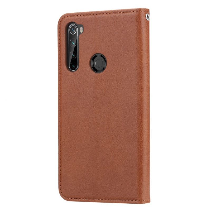 Flip Case Xiaomi Redmi Note 8T Schwarz Kartenhalter Aus Kunstleder