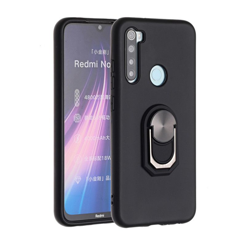 Hülle Für Xiaomi Redmi Note 8T Schwarz Abnehmbar Mit Stützring