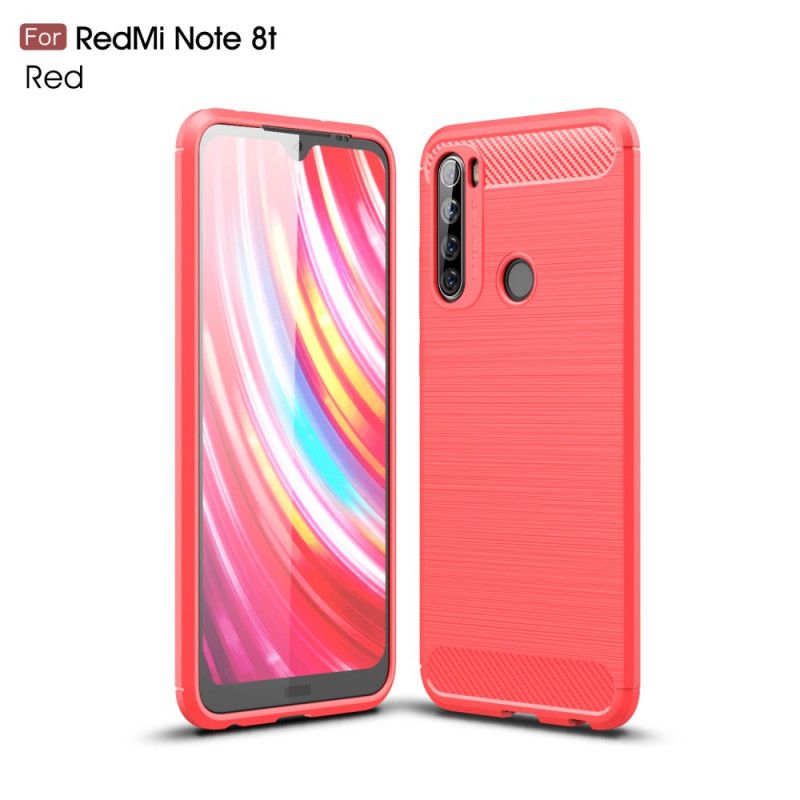 Hülle Für Xiaomi Redmi Note 8T Schwarz Gebürstete Kohlefaser