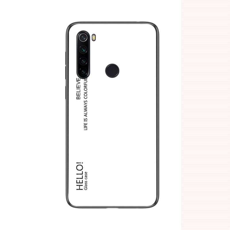 Hülle Für Xiaomi Redmi Note 8T Schwarz Hallo Gehärtetes Glas