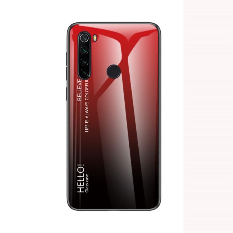 Hülle Für Xiaomi Redmi Note 8T Schwarz Hallo Gehärtetes Glas