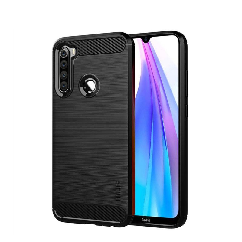 Hülle Xiaomi Redmi Note 8T Schwarz Gebürstete Mofi-Kohlefaser