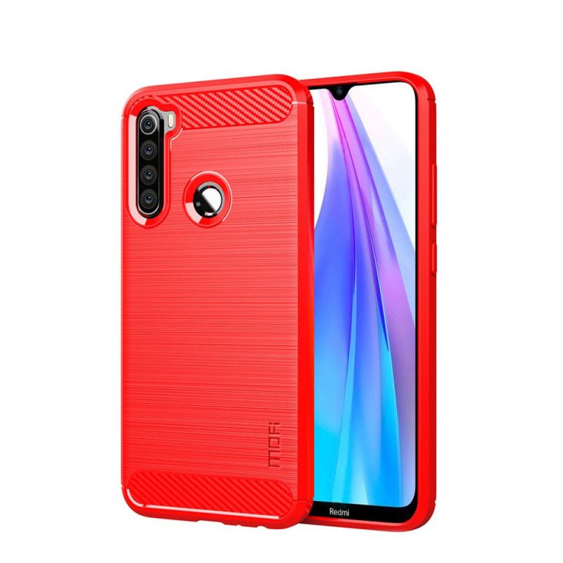 Hülle Xiaomi Redmi Note 8T Schwarz Gebürstete Mofi-Kohlefaser