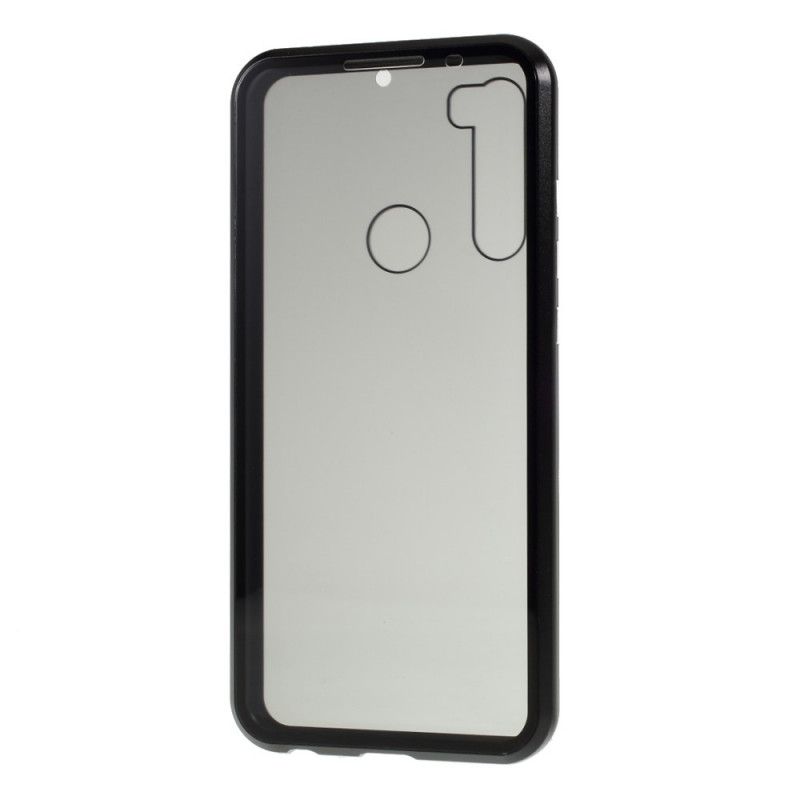 Hülle Xiaomi Redmi Note 8T Schwarz Gehärtetes Glas Und Metall Vorne Und Hinten