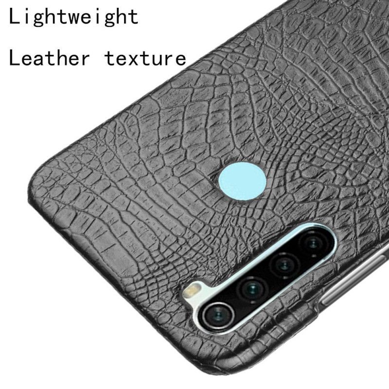 Hülle Xiaomi Redmi Note 8T Schwarz Handyhülle Krokodillederstil