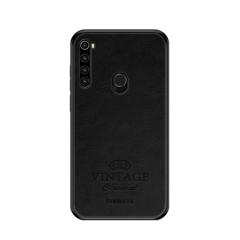Hülle Xiaomi Redmi Note 8T Schwarz Vintage Pinwuyo Ledereffekt