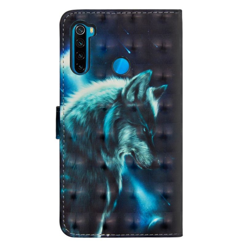 Lederhüllen Für Xiaomi Redmi Note 8T Majestätischer Wolf