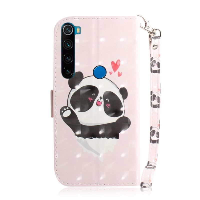 Lederhüllen Für Xiaomi Redmi Note 8T Panda Liebe Mit Tanga