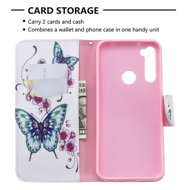 Lederhüllen Für Xiaomi Redmi Note 8T Wundervolle Schmetterlinge