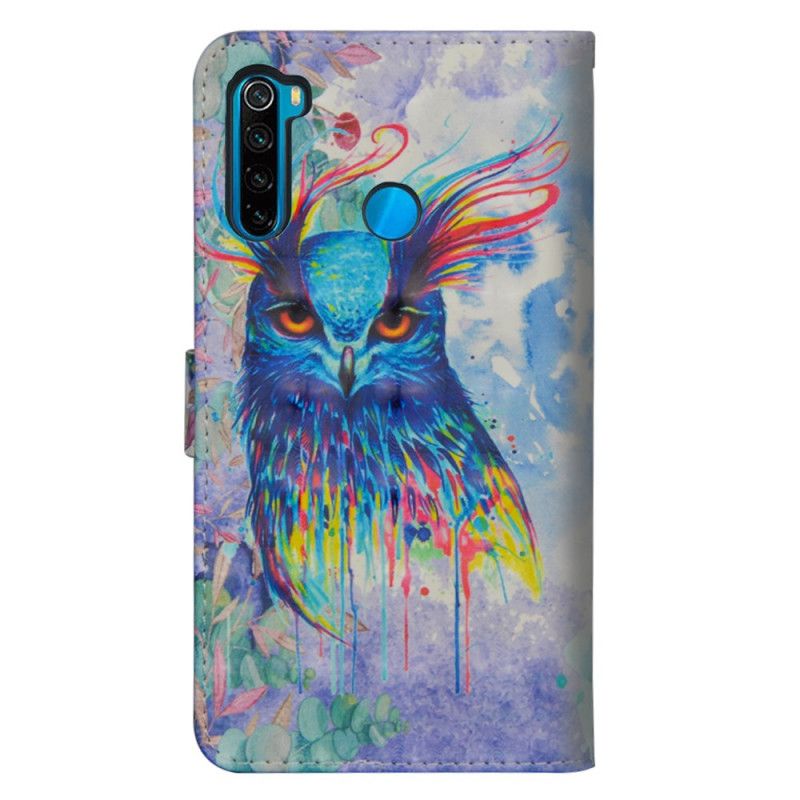 Lederhüllen Xiaomi Redmi Note 8T Aquarellvogel