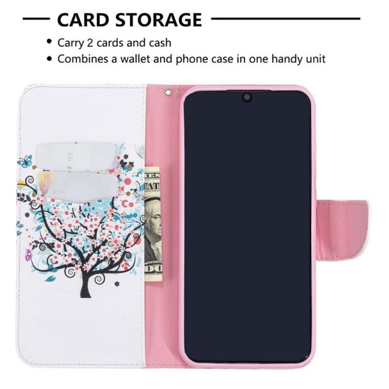 Lederhüllen Xiaomi Redmi Note 8T Blühender Baum