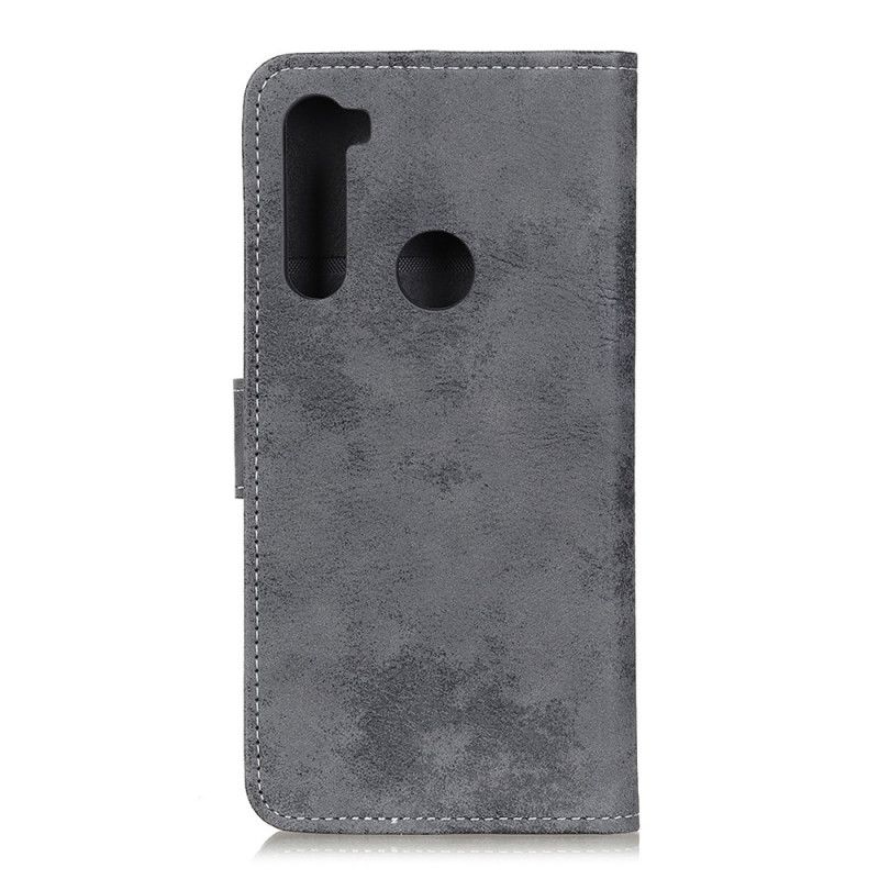 Lederhüllen Xiaomi Redmi Note 8T Grau Vintage Kunstleder