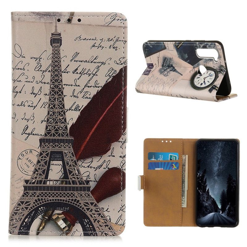 Lederhüllen Xiaomi Redmi Note 8T Handyhülle Eiffelturm Des Dichters