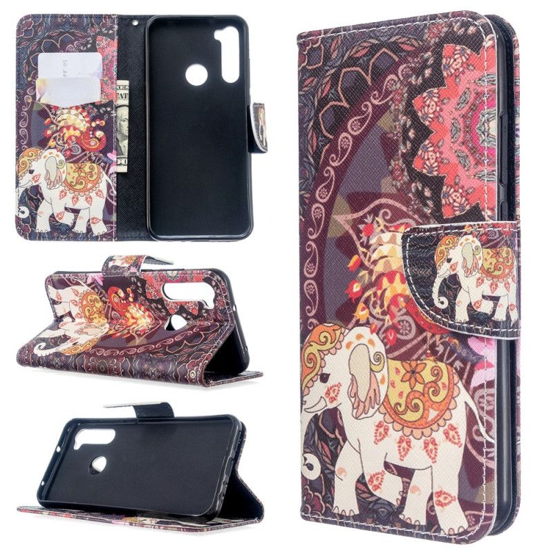 Lederhüllen Xiaomi Redmi Note 8T Indische Elefanten