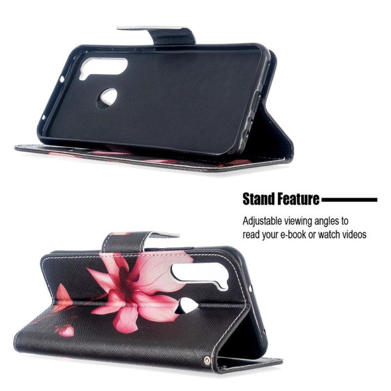 Lederhüllen Xiaomi Redmi Note 8T Rosa Blume