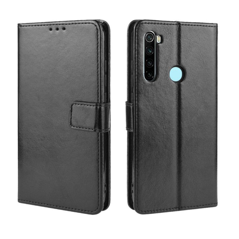 Lederhüllen Xiaomi Redmi Note 8T Schwarz Auffälliges Kunstleder