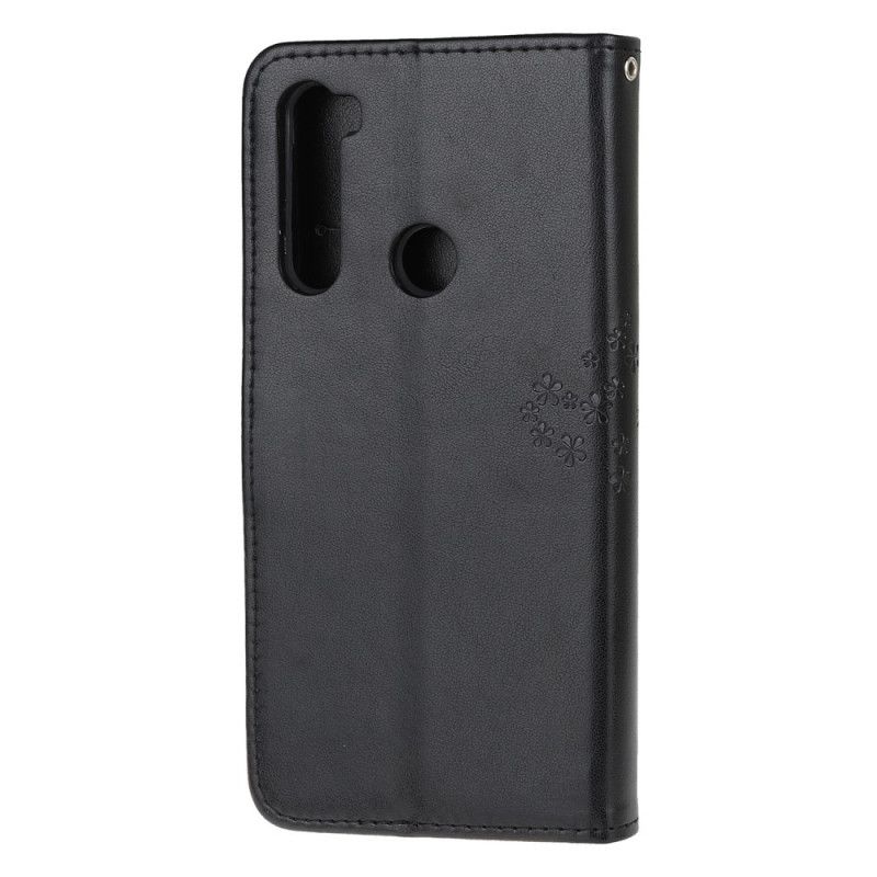 Lederhüllen Xiaomi Redmi Note 8T Schwarz Baum- Und Tanga-Eulen