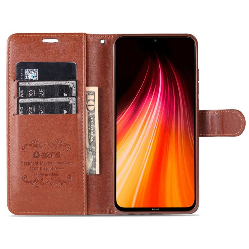 Lederhüllen Xiaomi Redmi Note 8T Schwarz Kunstleder-Azns