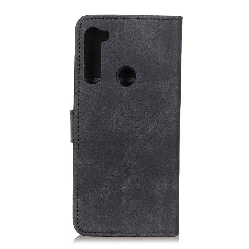Lederhüllen Xiaomi Redmi Note 8T Schwarz Vintage Khazneh Ledereffekt Matt