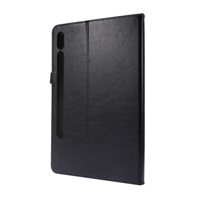 Case Für Samsung Galaxy Tab S7 Schwarz Klassisches Kunstleder