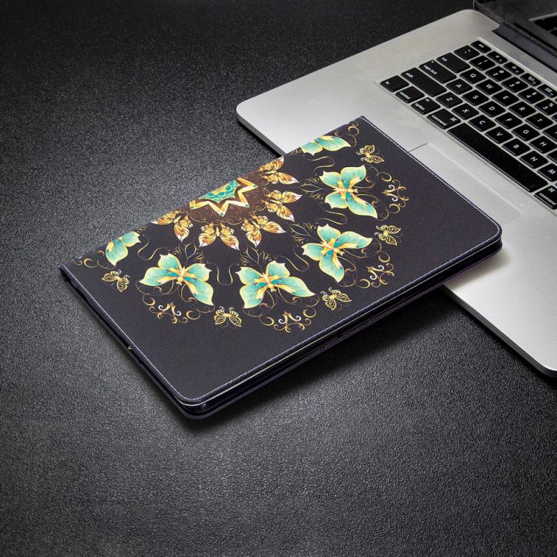 Case Für Samsung Galaxy Tab S7 Schwarz Kunstschmetterlinge