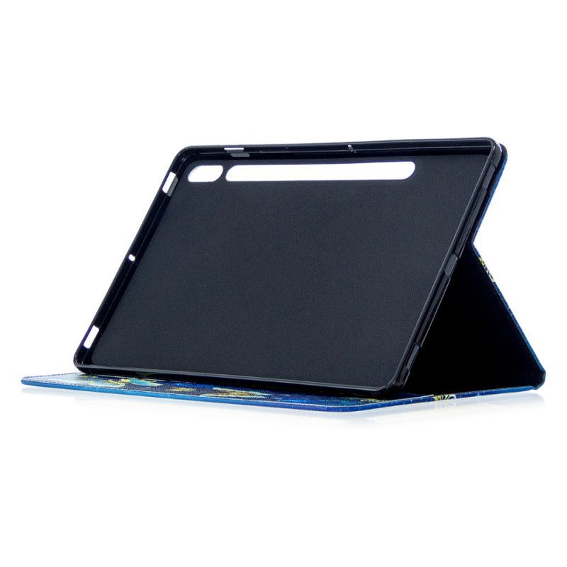 Case Samsung Galaxy Tab S7 Dunkelblau Kostbare Schmetterlinge