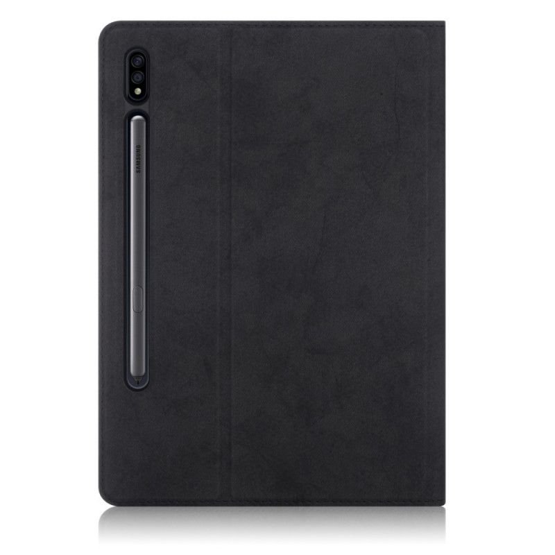 Case Samsung Galaxy Tab S7 Schwarz Business-Ledereffekt