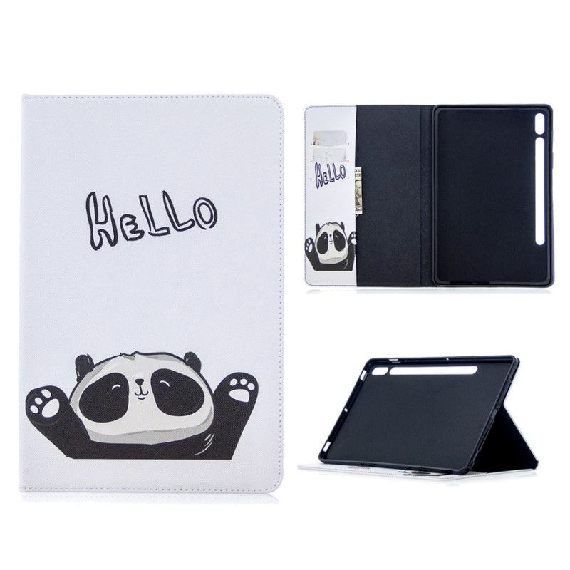 Case Samsung Galaxy Tab S7 Weiß Panda-Druckmuster