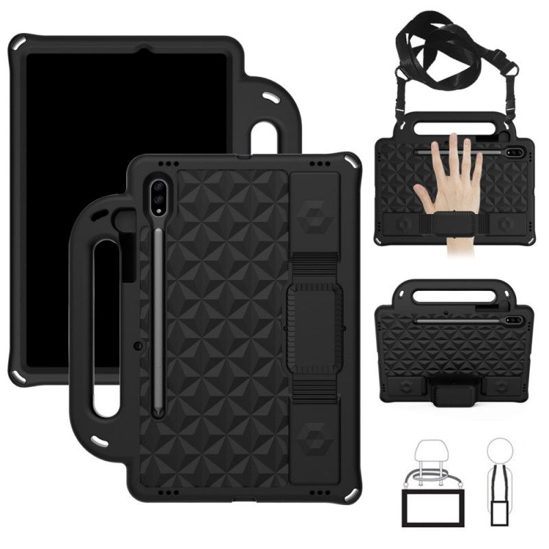 Hochresistente Schale Samsung Galaxy Tab S7 Schwarz Eva