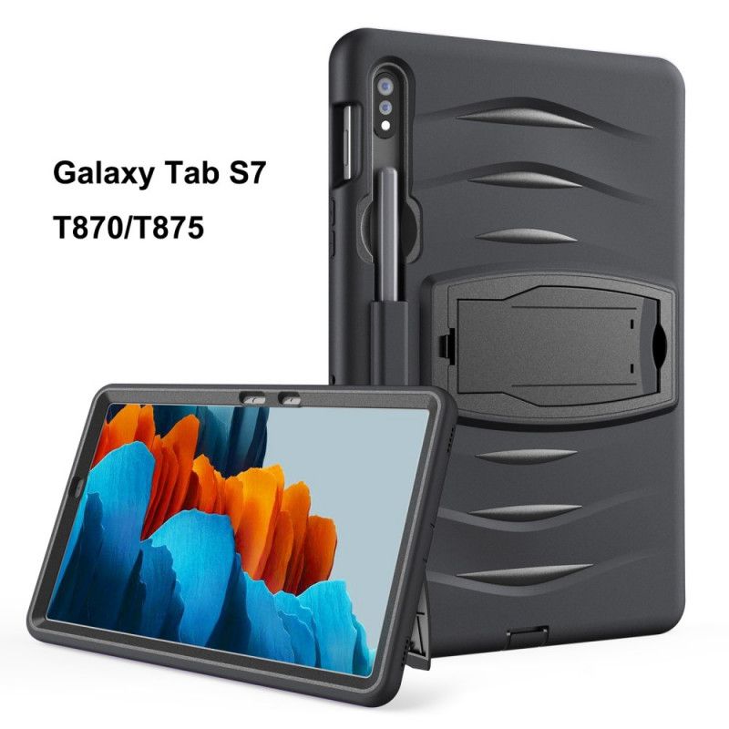 Hülle Für Samsung Galaxy Tab S7 Schwarz Stoßstangenschutz Mit Unterstützung