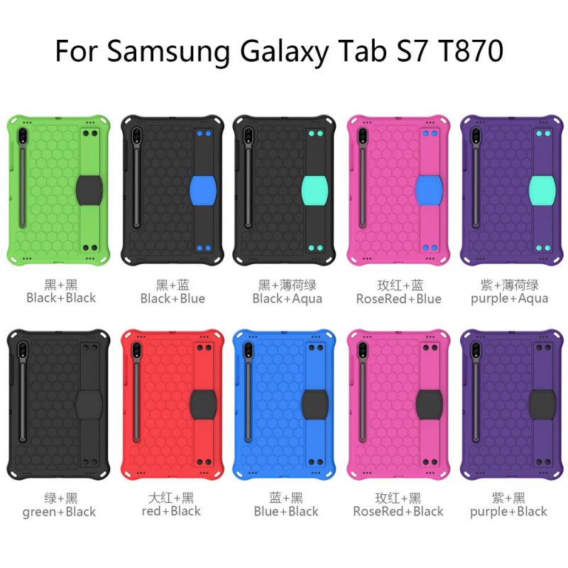 Hülle Samsung Galaxy Tab S7 Schwarz Eva Mit Stütz- Und Schultergurt