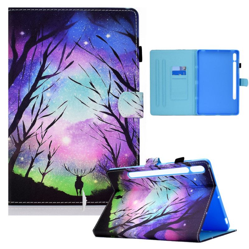 Kunstlederbezug Samsung Galaxy Tab S7 Aurora Borealis