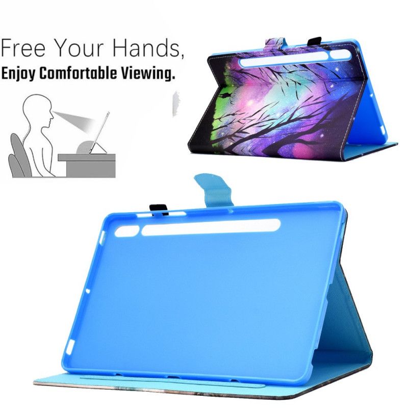 Kunstlederbezug Samsung Galaxy Tab S7 Aurora Borealis