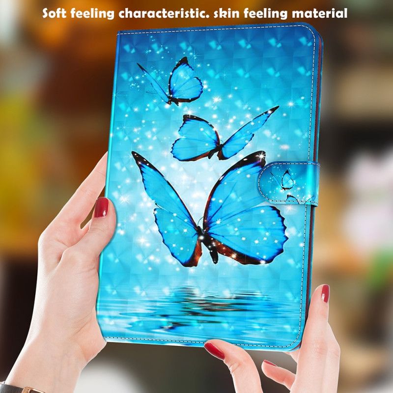 Kunstlederbezug Samsung Galaxy Tab S7 Gelb Schmetterlinge