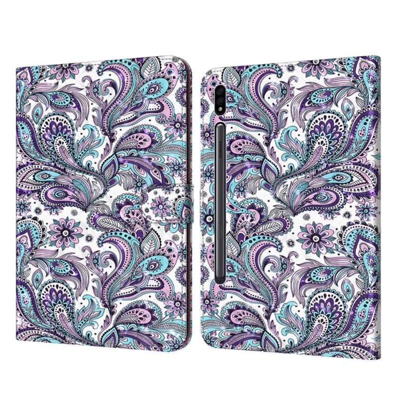 Kunstlederbezug Samsung Galaxy Tab S7 Paisley-Muster