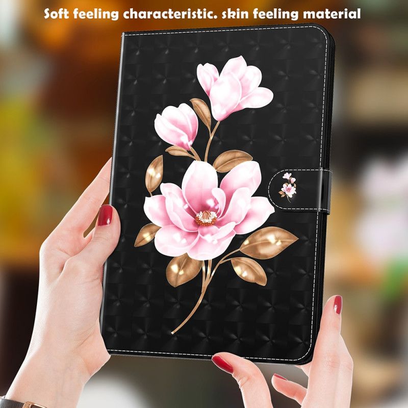 Kunstlederbezug Samsung Galaxy Tab S7 Schwarz Baumblumen