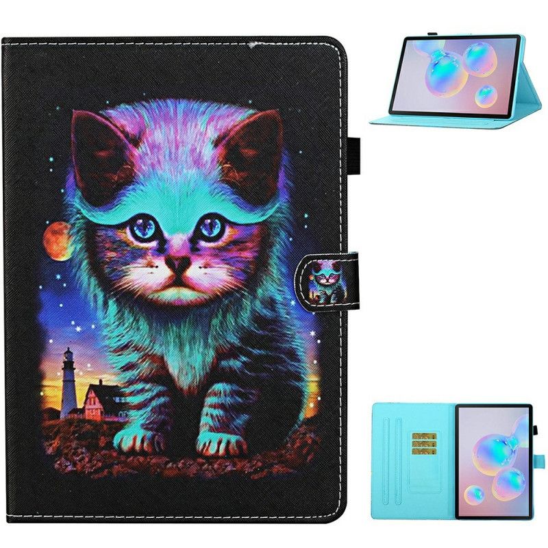 Lederhüllen Für Samsung Galaxy Tab S7 Elektrische Katze