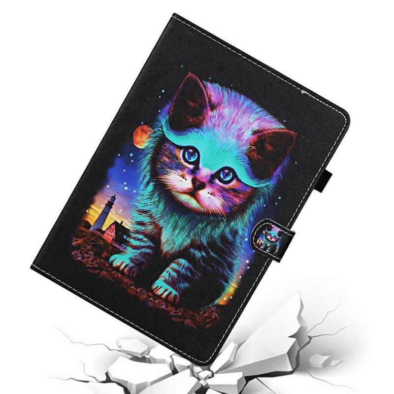 Lederhüllen Für Samsung Galaxy Tab S7 Elektrische Katze