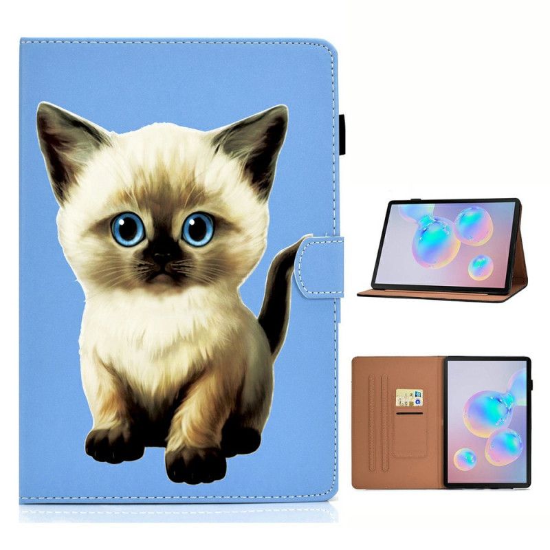 Lederhüllen Für Samsung Galaxy Tab S7 Lustiges Kätzchen