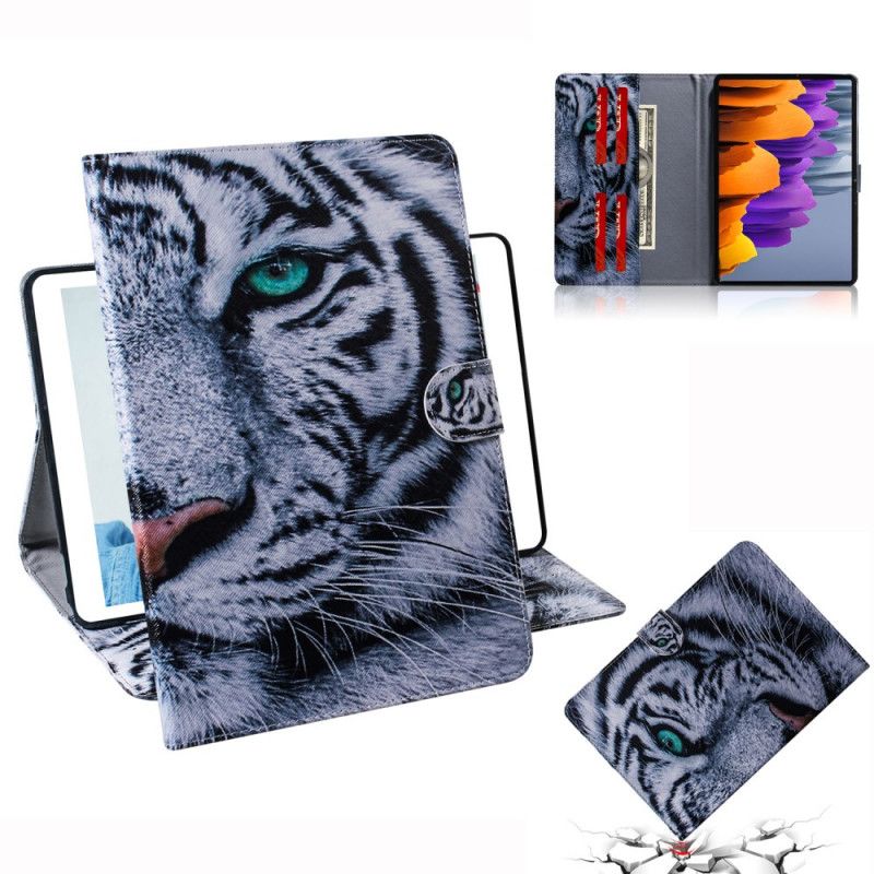 Lederhüllen Für Samsung Galaxy Tab S7 Tigerkopf