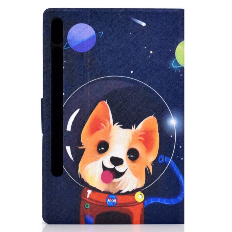 Lederhüllen Für Samsung Galaxy Tab S7 Weltraumhund