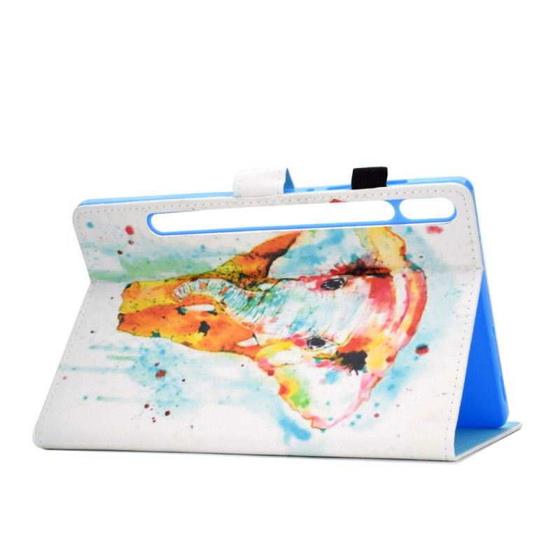 Lederhüllen Samsung Galaxy Tab S7 Aquarellelefant