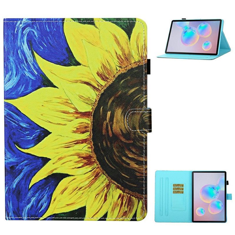 Lederhüllen Samsung Galaxy Tab S7 Bemalte Sonnenblume