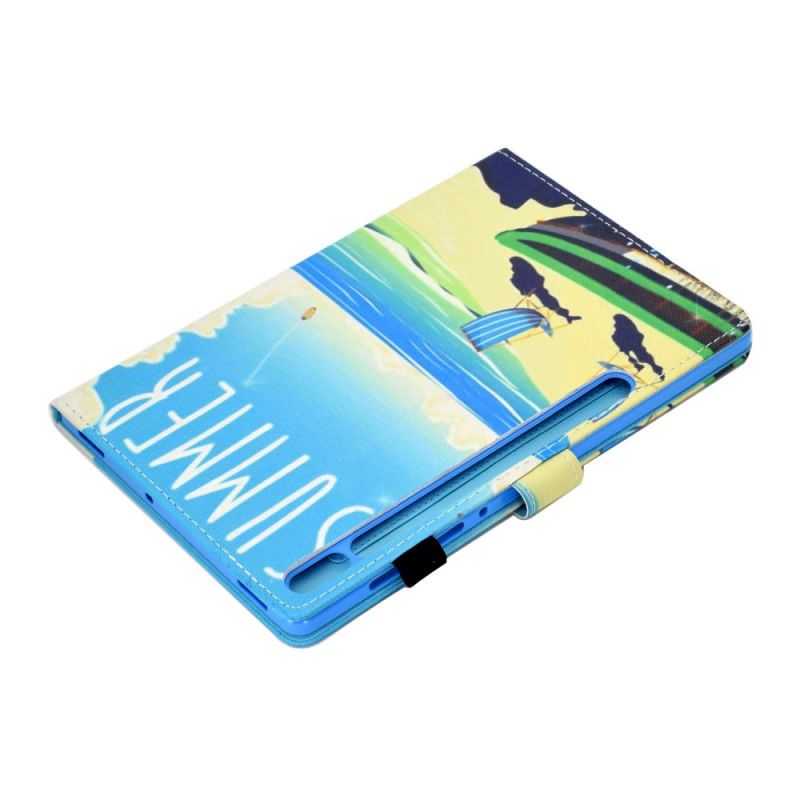 Lederhüllen Samsung Galaxy Tab S7 Grün Strand