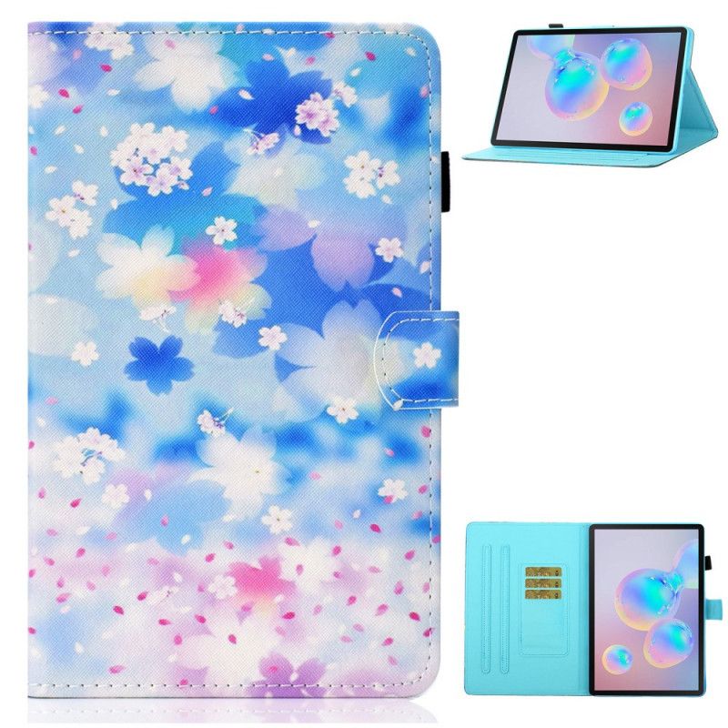 Lederhüllen Samsung Galaxy Tab S7 Handyhülle Aquarellblumen