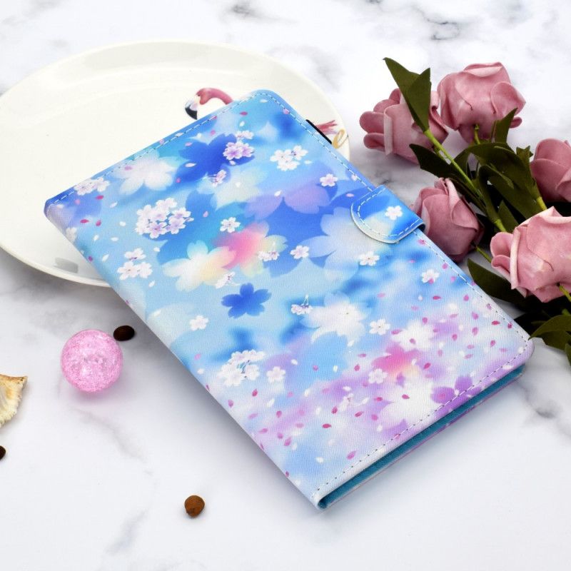 Lederhüllen Samsung Galaxy Tab S7 Handyhülle Aquarellblumen