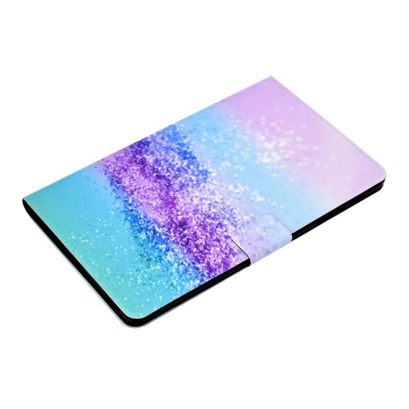 Lederhüllen Samsung Galaxy Tab S7 Pink Glänzende Pailletten